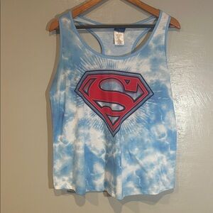 DC Comics Blue and Red Superman Tank Top